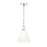 Z-Lite Alaric 1 Light 10" Pendant, Polished Nickel/White - 3042P10-PN