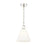 Z-Lite Alaric 1 Light 10" Pendant, Polished Nickel/White