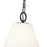 Z-Lite Alaric 1 Light 14" Pendant, Matte Black/White