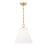 Z-Lite Alaric 1 Light 14" Pendant, Modern Gold/White - 3042P14-MGLD