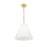 Z-Lite Alaric 1 Light 14" Pendant, Modern Gold/White