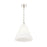 Z-Lite Alaric 1 Light 14" Pendant, Polished Nickel/White