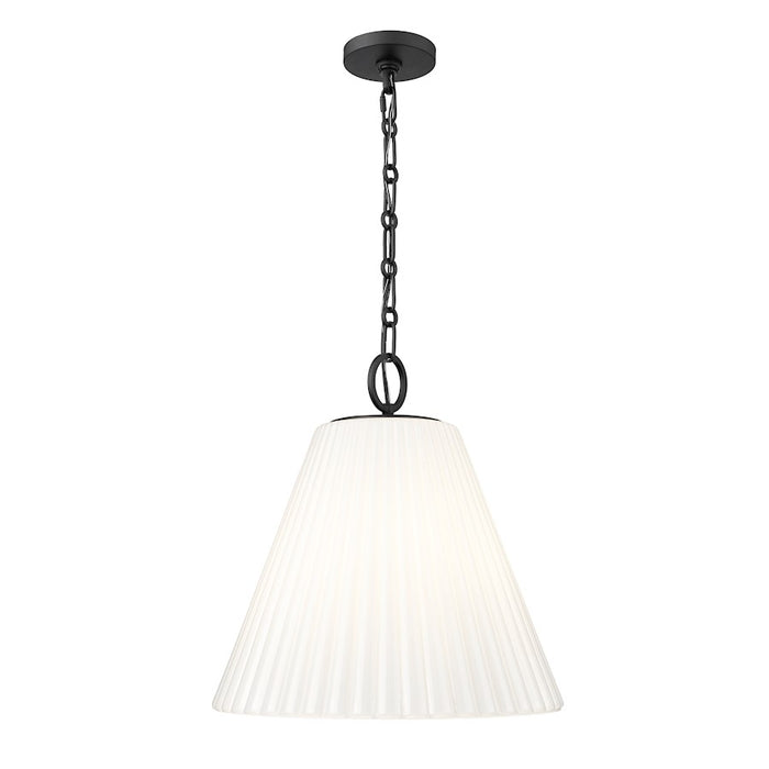 Z-Lite Alaric 3 Light 18" Pendant, Matte Black/White - 3042P18-MB