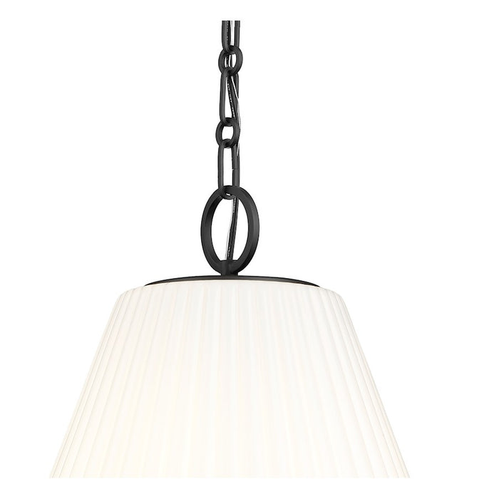 Z-Lite Alaric 3 Light 18" Pendant, Matte Black/White