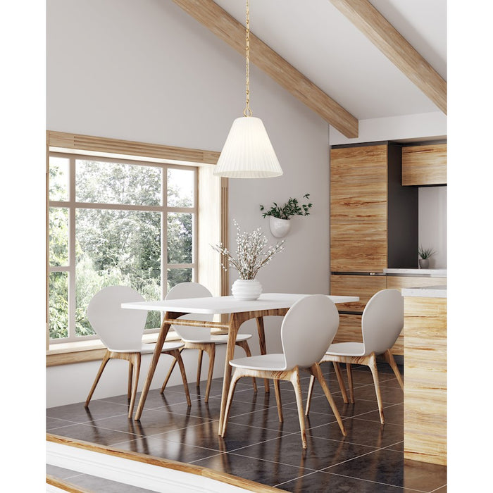 Z-Lite Alaric 3 Light 18" Pendant, Modern Gold/White