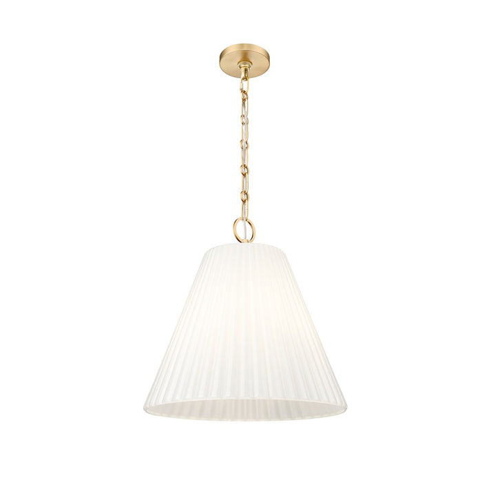 Z-Lite Alaric 3 Light 18" Pendant, Modern Gold/White