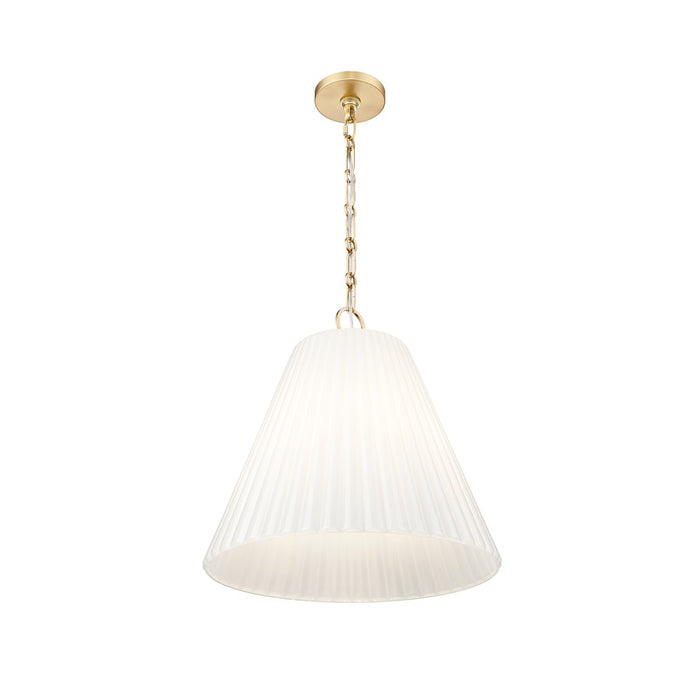 Z-Lite Alaric 3 Light 18" Pendant, Modern Gold/White