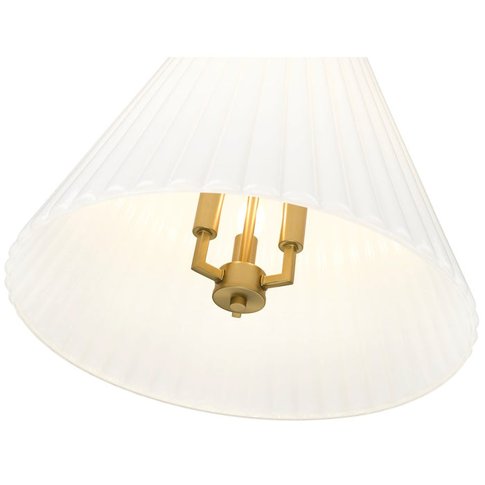 Z-Lite Alaric 3 Light 18" Pendant, Modern Gold/White