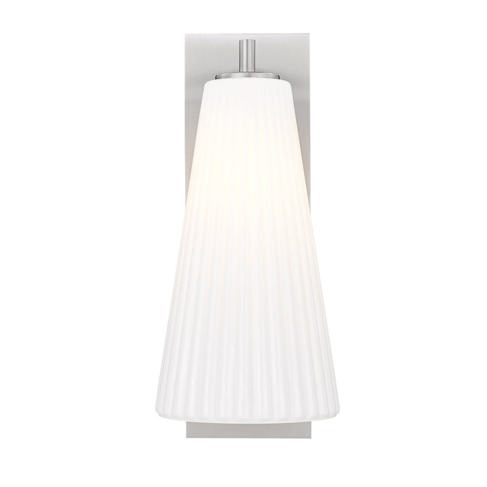 Z-Lite Farrell 1 Light 7.25" Wall Sconce, Brushed Nickel/White