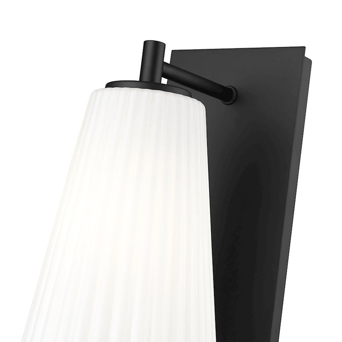 Z-Lite Farrell 1 Light 7.25" Wall Sconce, Matte Black/White