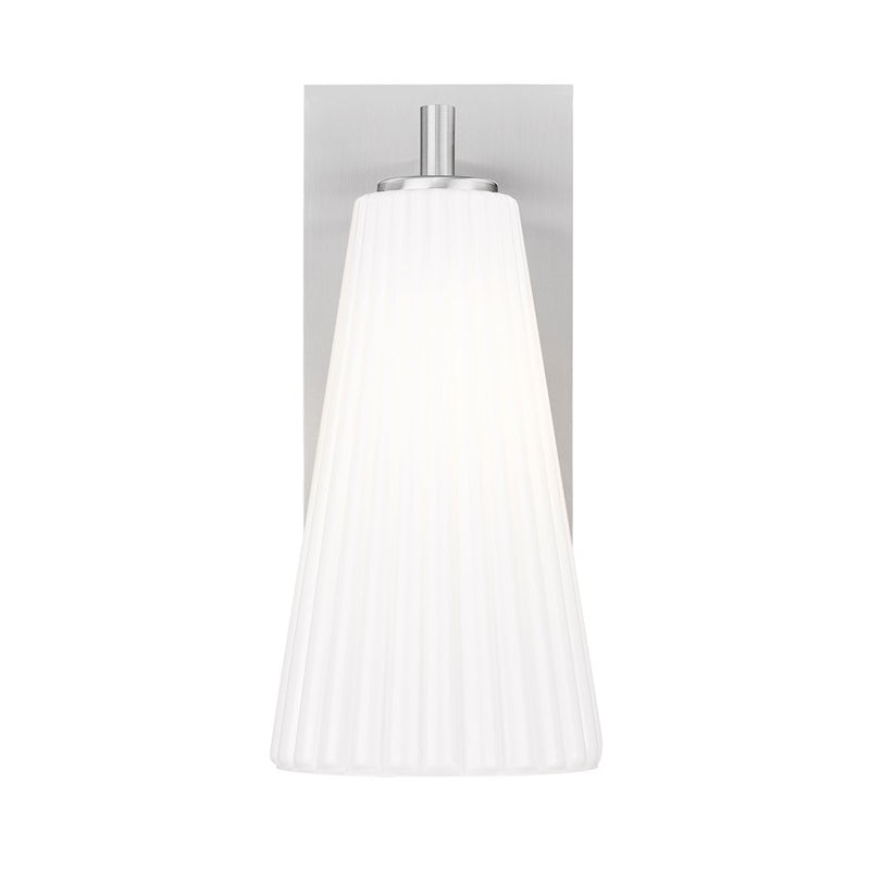 Z-Lite Farrell 1 Light 6" Wall Sconce, Brushed Nickel/White
