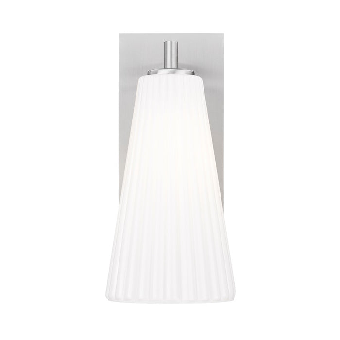 Z-Lite Farrell 1 Light 6" Wall Sconce, Brushed Nickel/White