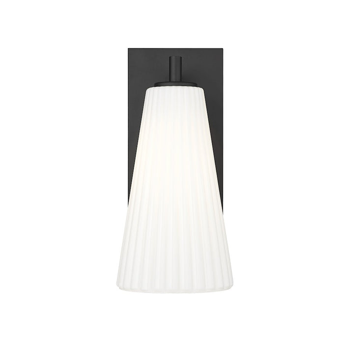 Z-Lite Farrell 1 Light 6" Wall Sconce, Matte Black/White