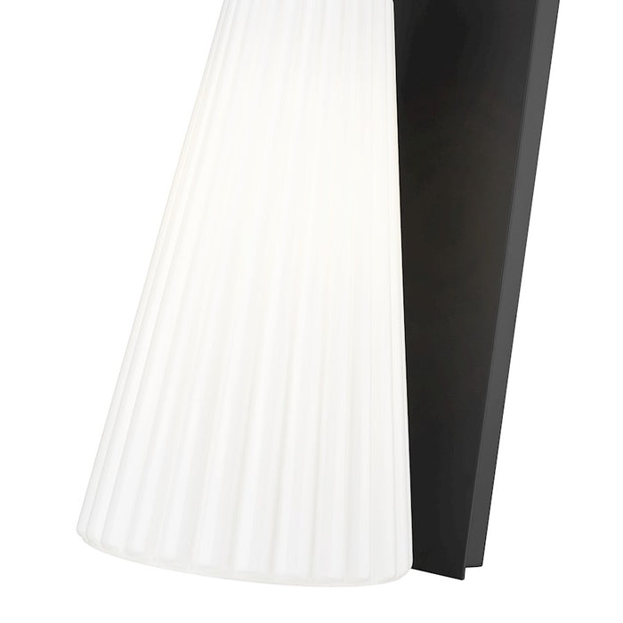 Z-Lite Farrell 1 Light 6" Wall Sconce, Matte Black/White