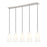 Z-Lite Farrell 5 Light 6" Linear Chandelier, Brushed Nickel/White - 3043P6-5L-BN