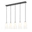 Z-Lite Farrell 5 Light 6" Linear Chandelier, Matte Black/White - 3043P6-5L-MB