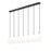 Z-Lite Farrell 7 Light 6" Linear Chandelier, Matte Black/White