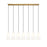 Z-Lite Farrell 7 Light 6" Linear Chandelier, Modern Gold/White