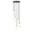 Z-Lite Farrell 7 Light 11" Chandelier, Matte Black/White