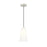 Z-Lite Farrell 1 Light 6" Pendant, Brushed Nickel/White - 3043P6-BN