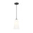 Z-Lite Farrell 1 Light 6" Pendant, Matte Black/White - 3043P6-MB