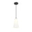 Z-Lite Farrell 1 Light 6" Pendant, Matte Black/White