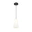 Z-Lite Farrell 1 Light 6" Pendant, Matte Black/White