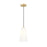 Z-Lite Farrell 1 Light 6" Pendant, Modern Gold/White - 3043P6-MGLD