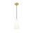 Z-Lite Farrell 1 Light 6" Pendant, Modern Gold/White