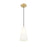 Z-Lite Farrell 1 Light 6" Pendant, Modern Gold/White