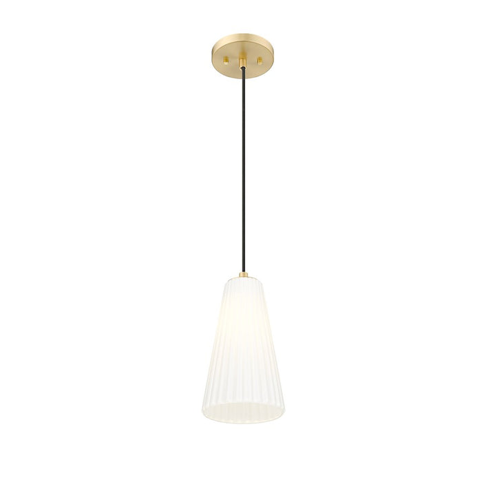 Z-Lite Farrell 1 Light 6" Pendant, Modern Gold/White