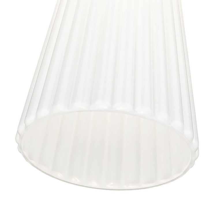 Z-Lite Farrell 1 Light 6" Pendant/Rod, Brushed Nickel/White