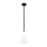 Z-Lite Farrell 1 Light 6" Pendant/Rod, Matte Black/White