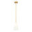 Z-Lite Farrell 1 Light 6" Pendant/Rod, Modern Gold/White