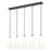 Z-Lite Farrell 5 Light 7.25" Linear Chandelier, Matte Black/White - 3043P7-5L-MB