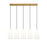 Z-Lite Farrell 5Lt 7.25" Linear Chandelier, Modern Gold/White