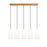 Z-Lite Farrell 5Lt 7.25" Linear Chandelier, Modern Gold/White