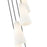 Z-Lite Farrell 5 Light 14" Chandelier, Brushed Nickel/White