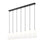 Z-Lite Farrell 7 Light 7.25" Linear Chandelier, Matte Black/White