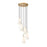 Z-Lite Farrell 7 Light 14" Chandelier, Modern Gold/White - 3043P7-7R-MGLD