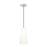 Z-Lite Farrell 1 Light 7.25" Pendant, Brushed Nickel/White - 3043P7-BN