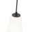 Z-Lite Farrell 1 Light 7.25" Pendant, Matte Black/White