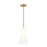 Z-Lite Farrell 1 Light 7.25" Pendant, Modern Gold/White - 3043P7-MGLD