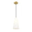 Z-Lite Farrell 1 Light 7.25" Pendant, Modern Gold/White