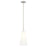 Z-Lite Farrell 1 Light 7.25" Pendant/Rod, Brushed Nickel/White - 3043P7-ROD-BN