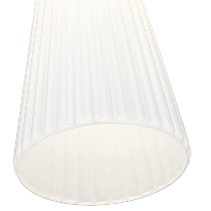 Z-Lite Farrell 1 Light 7.25" Pendant/Rod, Brushed Nickel/White