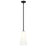 Z-Lite Farrell 1 Light 7.25" Pendant/Rod, Matte Black/White - 3043P7-ROD-MB