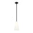 Z-Lite Farrell 1 Light 7.25" Pendant/Rod, Matte Black/White