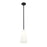 Z-Lite Farrell 1 Light 7.25" Pendant/Rod, Matte Black/White