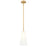 Z-Lite Farrell 1 Light 7.25" Pendant/Rod, Modern Gold/White - 3043P7-ROD-MGLD